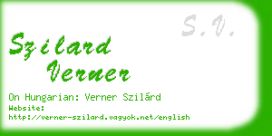 szilard verner business card