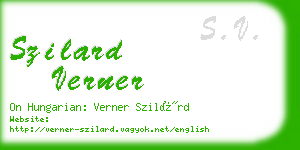 szilard verner business card